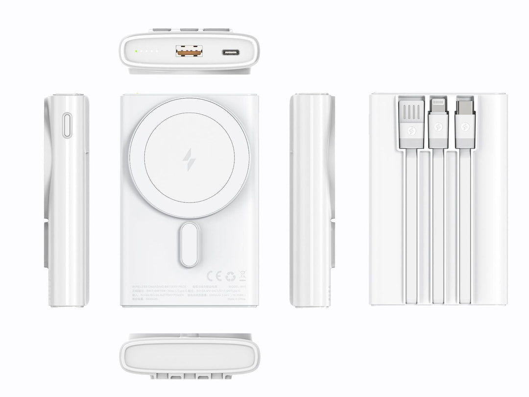 Portable high-performance power bank with integrated cable management Kalsten