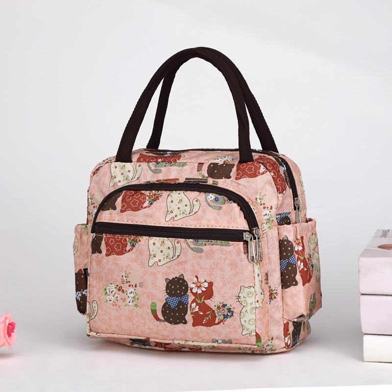 Cat Pattern Insulated Lunch Tote Kalsten