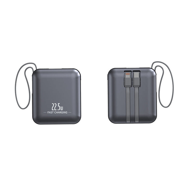 Portable power bank with fast charging function and integrated cable system Kalsten