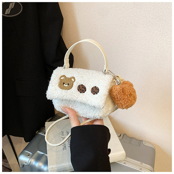 Plush Crossbody Bag with Cute Animal Design Kalsten