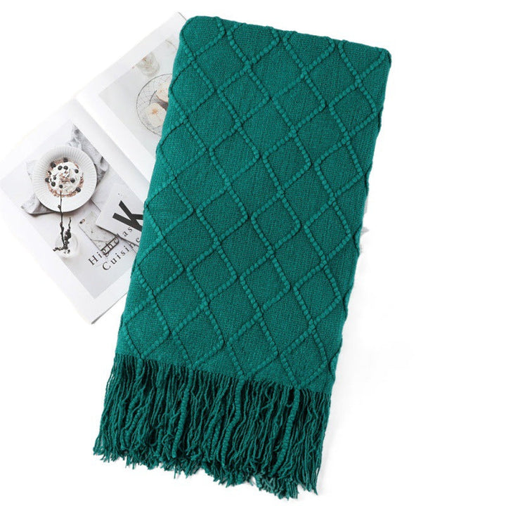 Women's elegant and cozy throw blanket with decorative pattern Kalsten
