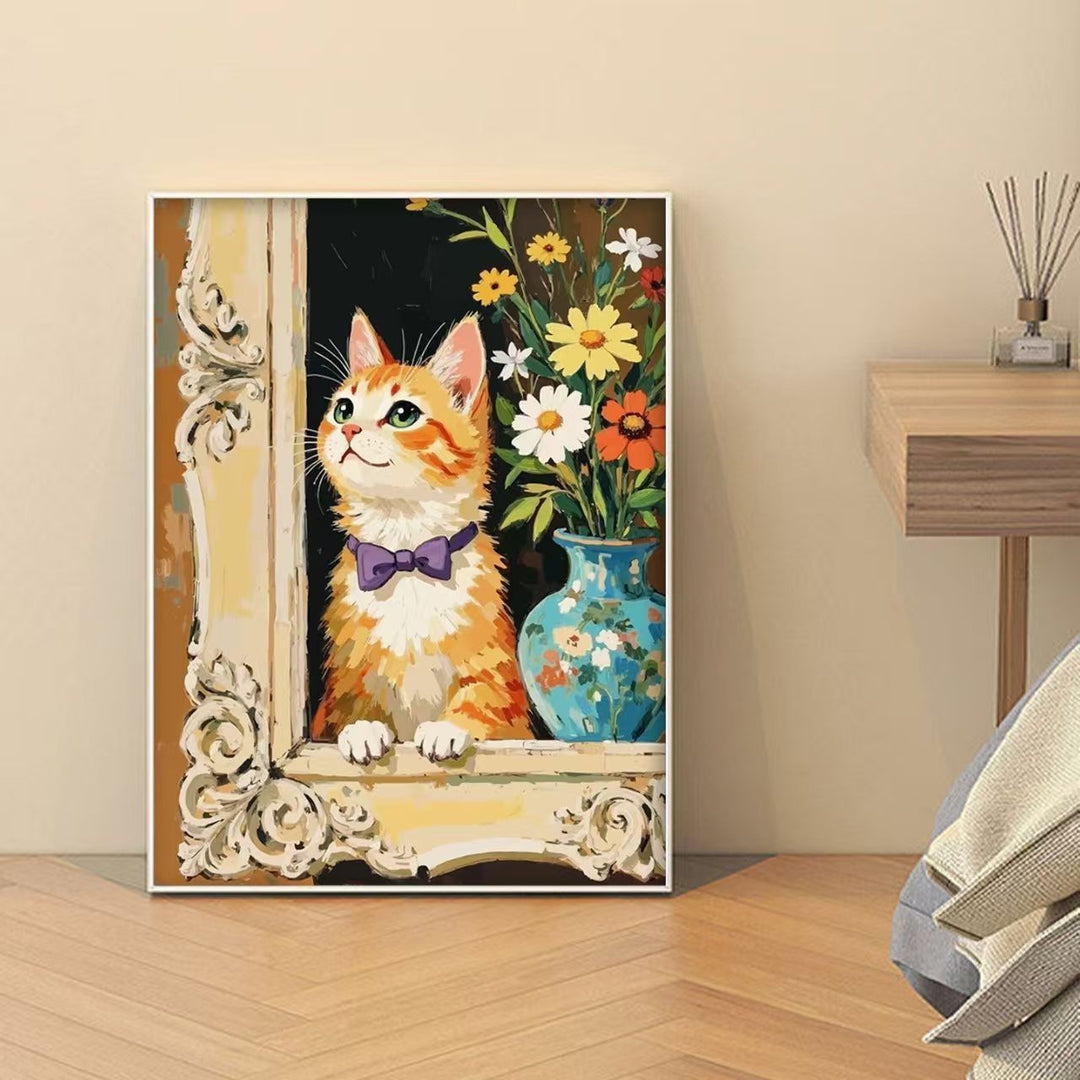 Decorative Cat-Themed Art Print Kalsten