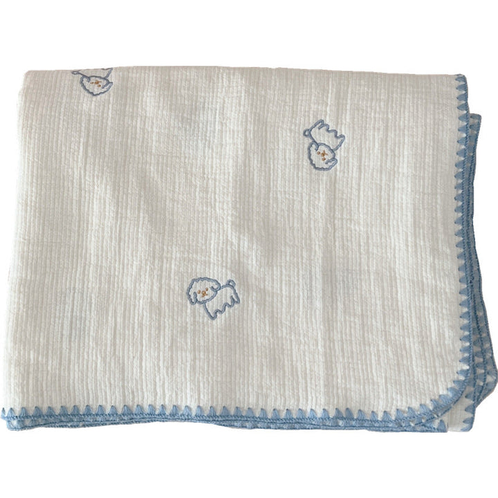 Unisex cuddly muslin blanket with cute animal design Kalsten