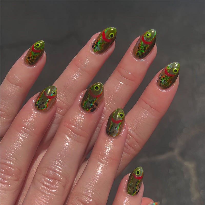 Artistic Fish-Themed Press-On Nails Acalora