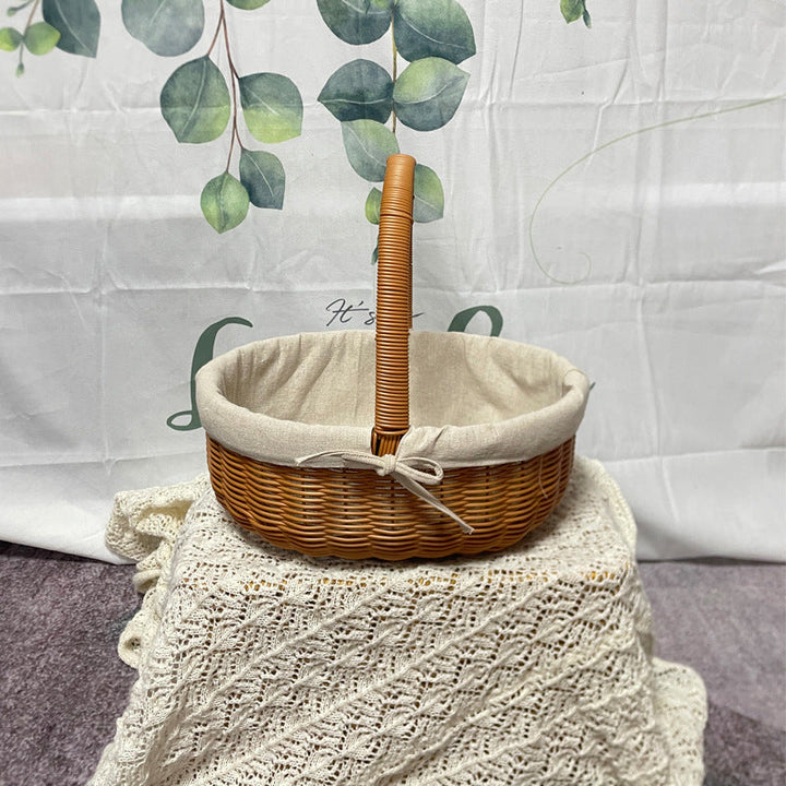 Women's Elegant Basket with Removable Fabric Insert Kalsten