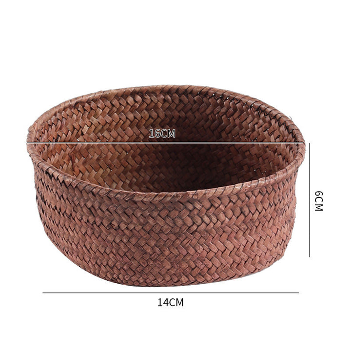 Handmade Natural Fiber Storage Basket Kalsten