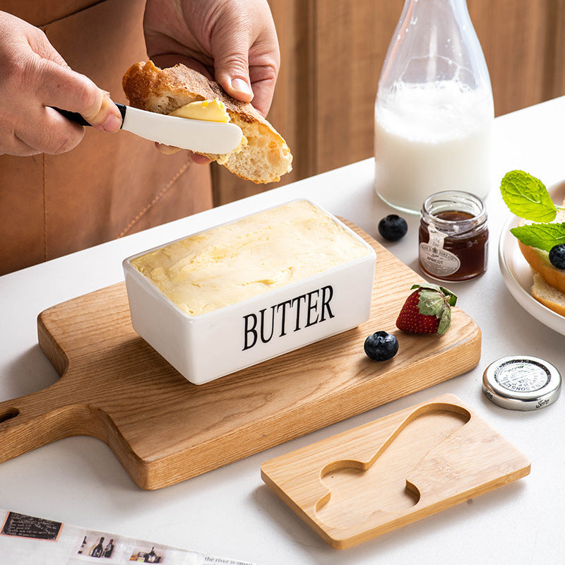Bamboo Lid Butter Keeper