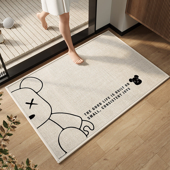 Elegant Modern Bathroom Mat Kalsten
