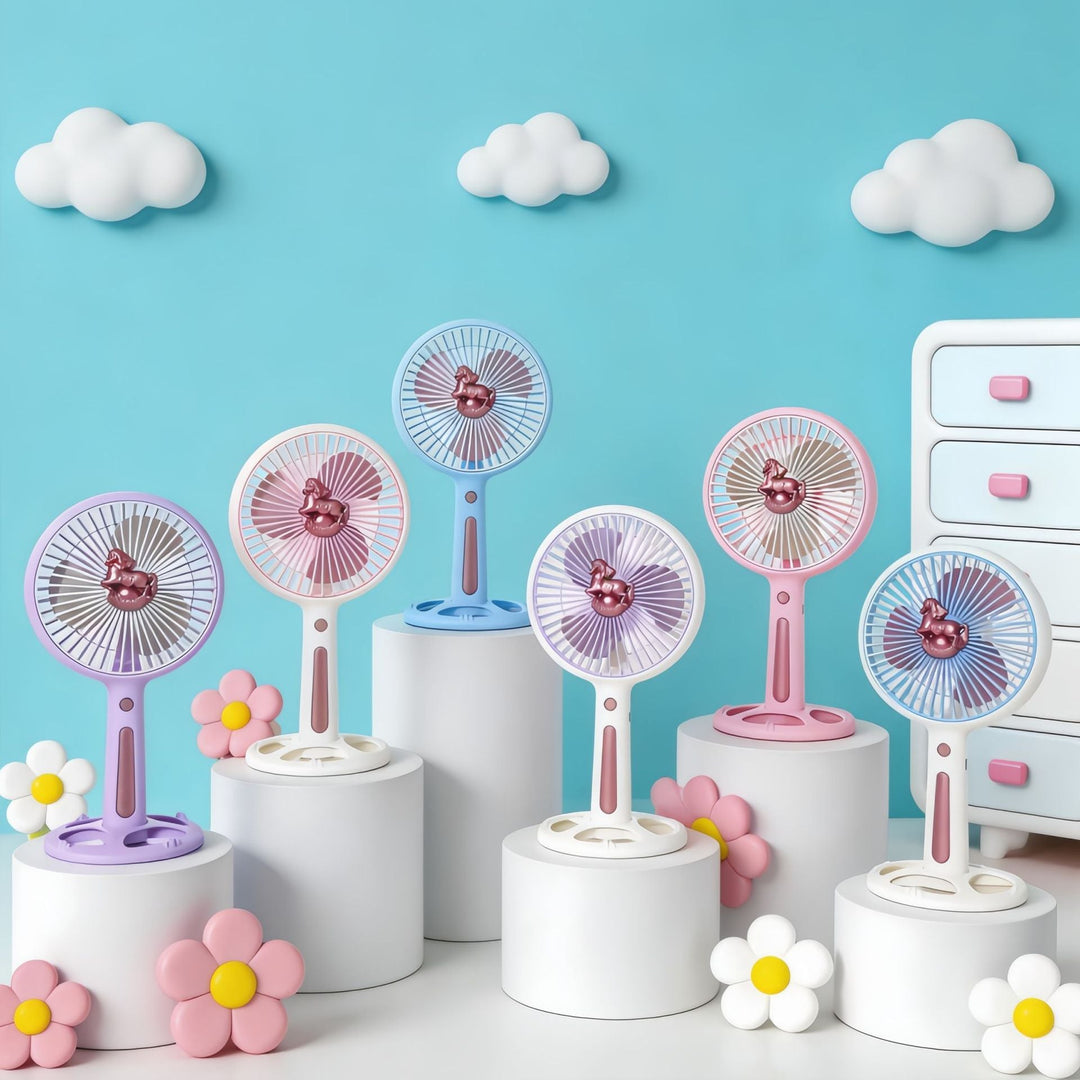 Women's Portable Handheld Fan with Flexible Angle and USB Connection Kalsten