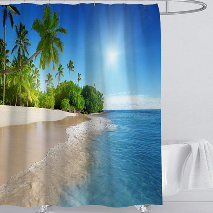 Beach-Themed Shower Curtain Kalsten