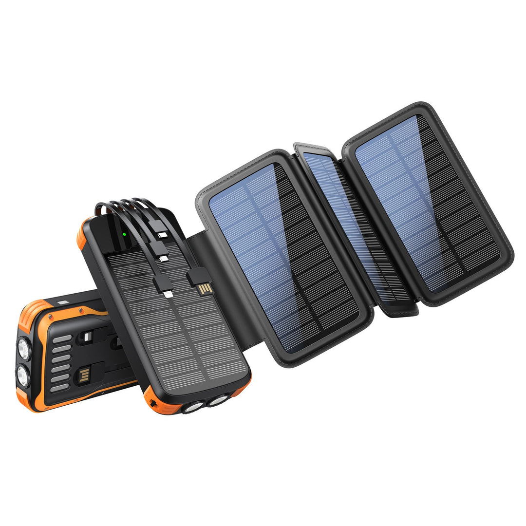 Solar charger with power bank and LED lights Kalsten