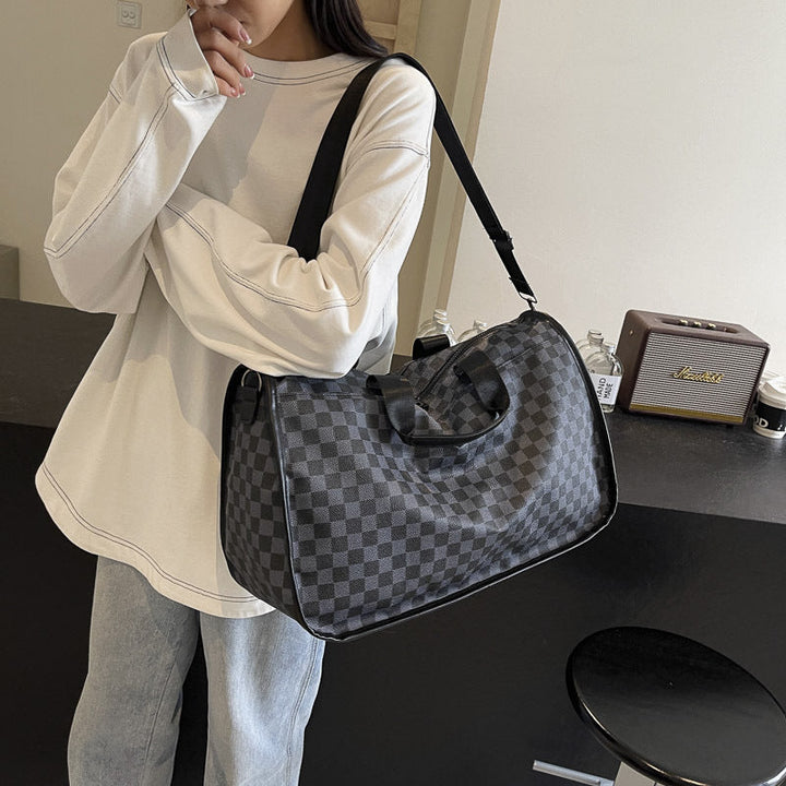 Stylish Checkerboard Travel Duffel Bag Kalsten