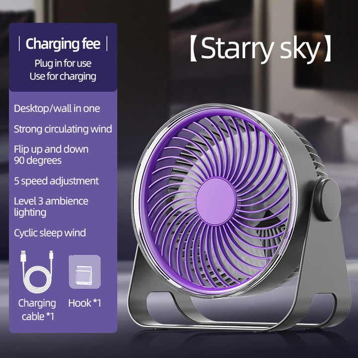 Unisex Versatile Desk and Wall Fan with Adjustable Speed Kalsten