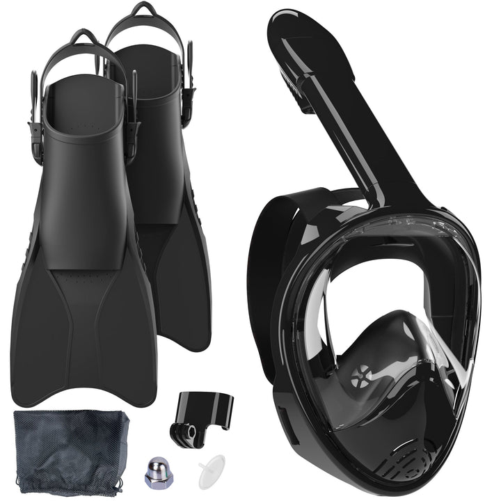 Snorkel set with full face mask and high-quality fins Kalsten