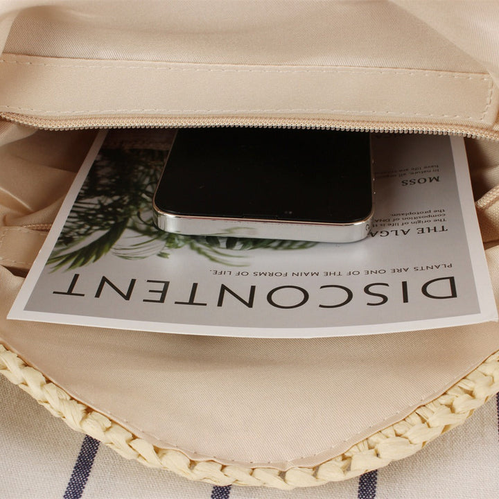Round Bast Shoulder Bag with Unique Flap Closure Kalsten