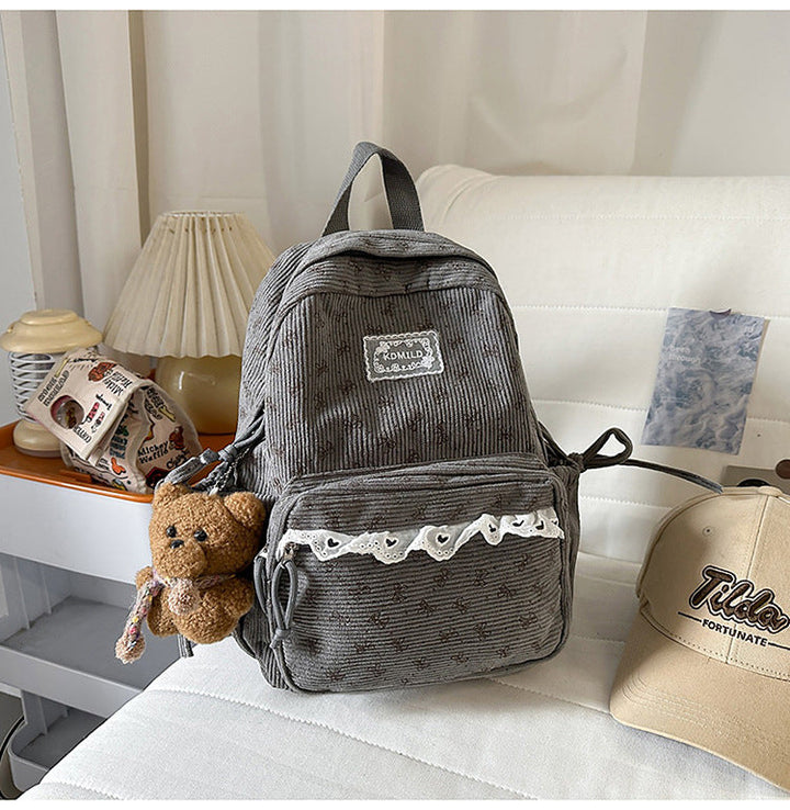 Cute Floral Print Mini School Backpack