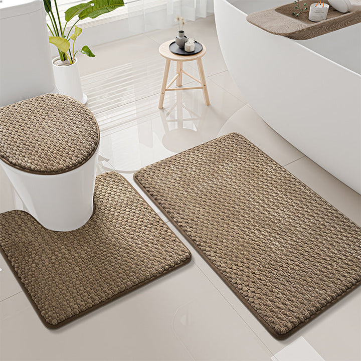 Non-Slip Textured Bathroom Mat Set