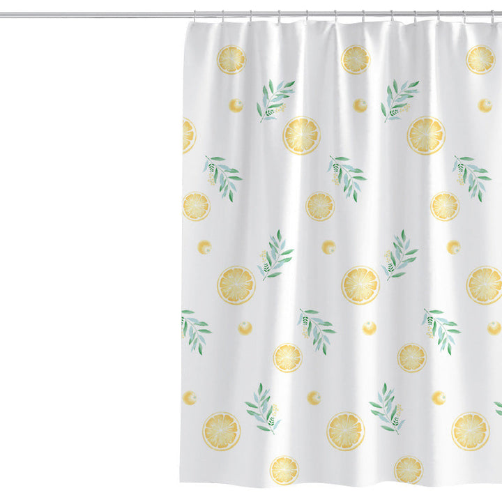 Women's Vibrant Citrus Print Shower Curtain Kalsten