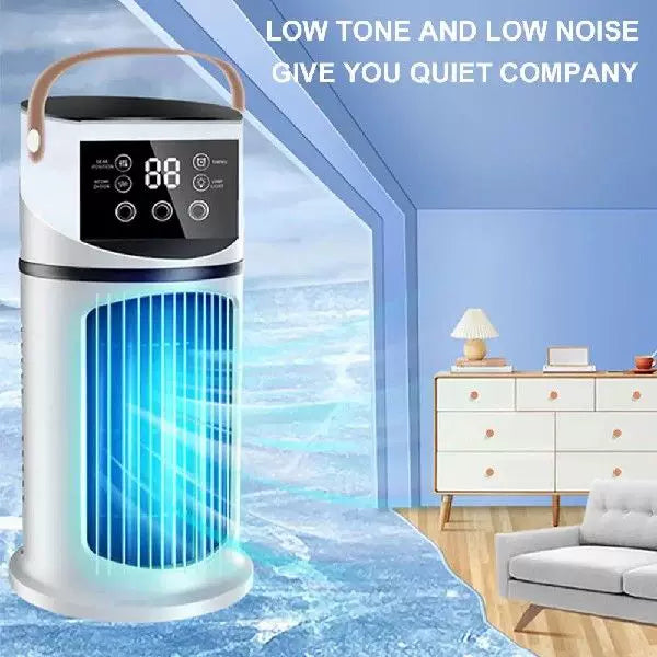 Unisex one size portable tower evaporative air cooler with LED touch display programmable thermostat and ergonomic carrying handle Kalsten
