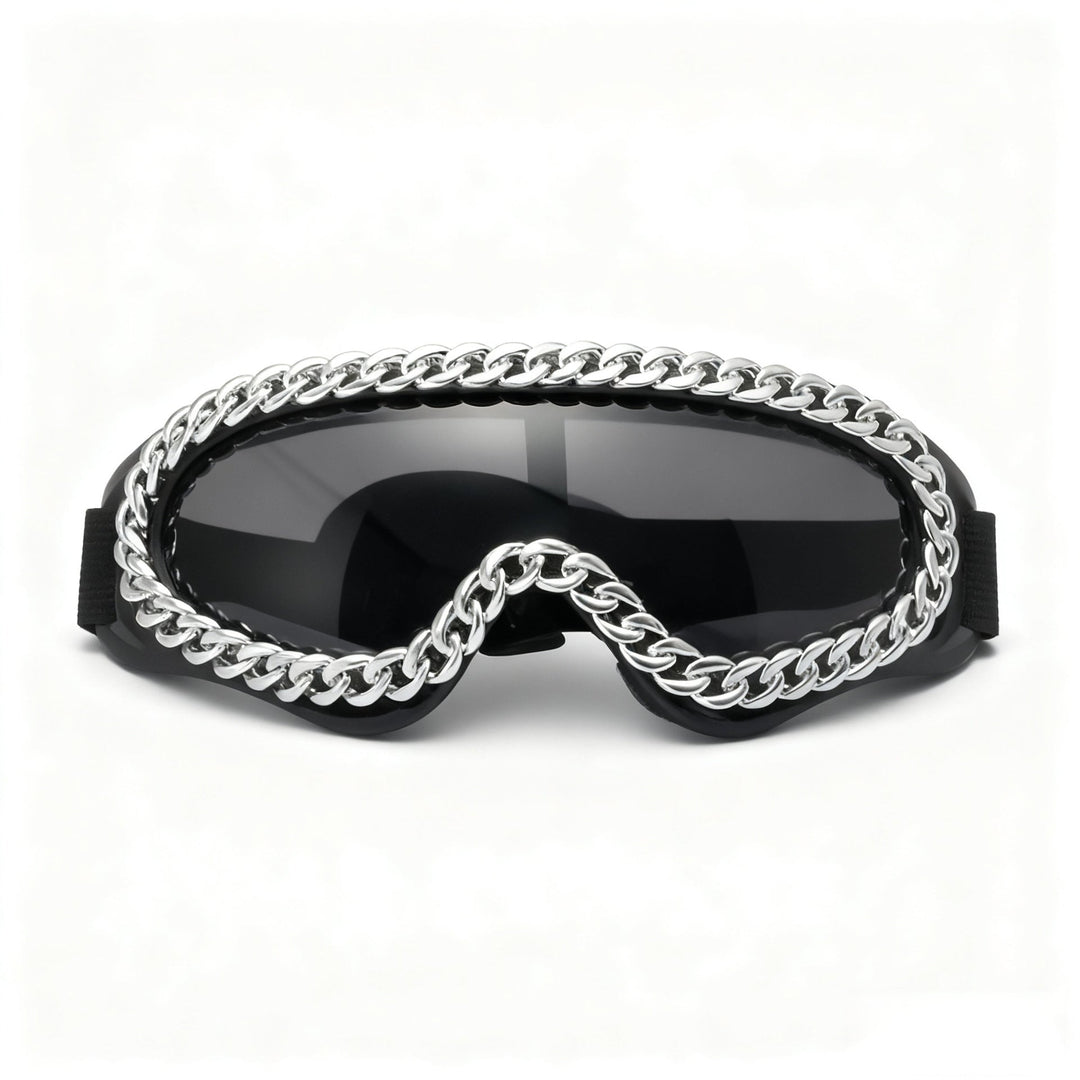 Women's fashionable sports sunglasses with golden chain decoration Kalsten