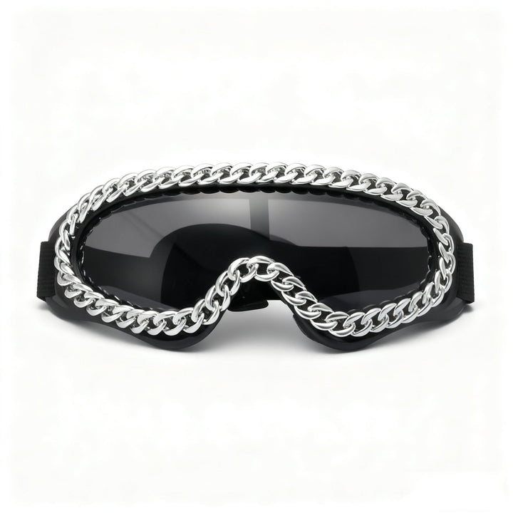 Women's fashionable sports sunglasses with golden chain decoration Kalsten