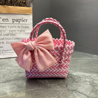 Playful basket bag with bow Acalora
