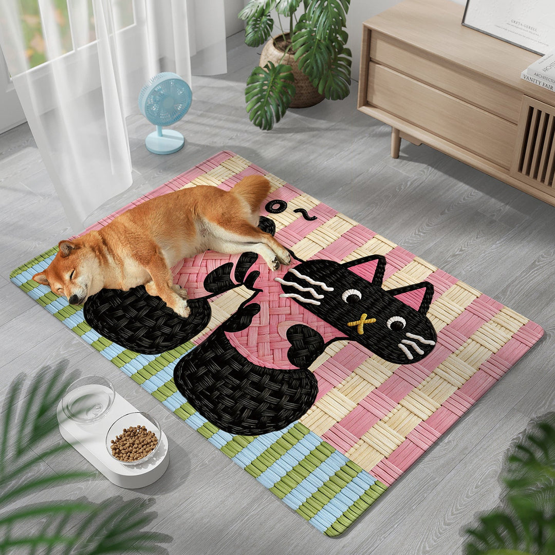 Playful Cat-Themed Pet Comfort Mat Kalsten