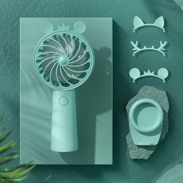 Ladies Portable Mini Hand Fan with Creative Ear Design Kalsten