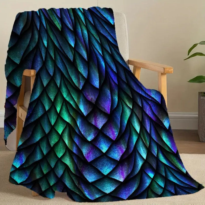 Women's cuddly blanket with shimmering scale pattern Kalsten