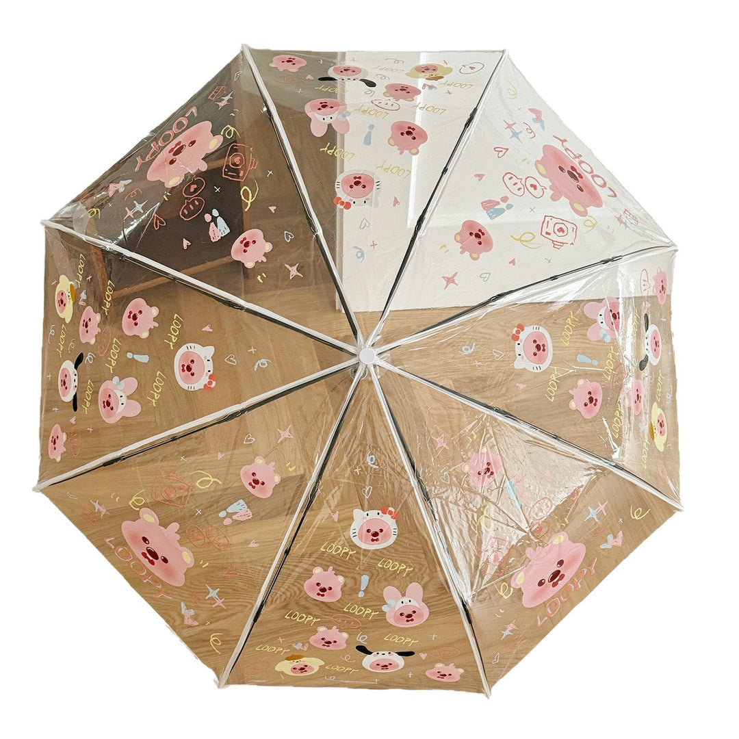 Ladies Foldable Umbrella with Cute Animal Motifs Kalsten