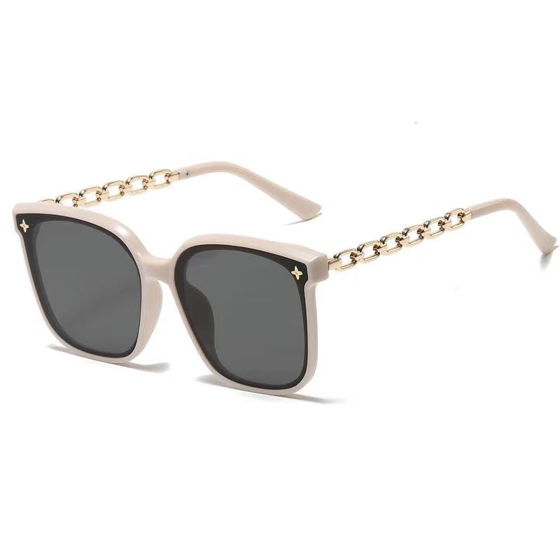 Women's extra-large sunglasses with fashionable chain frame Kalsten