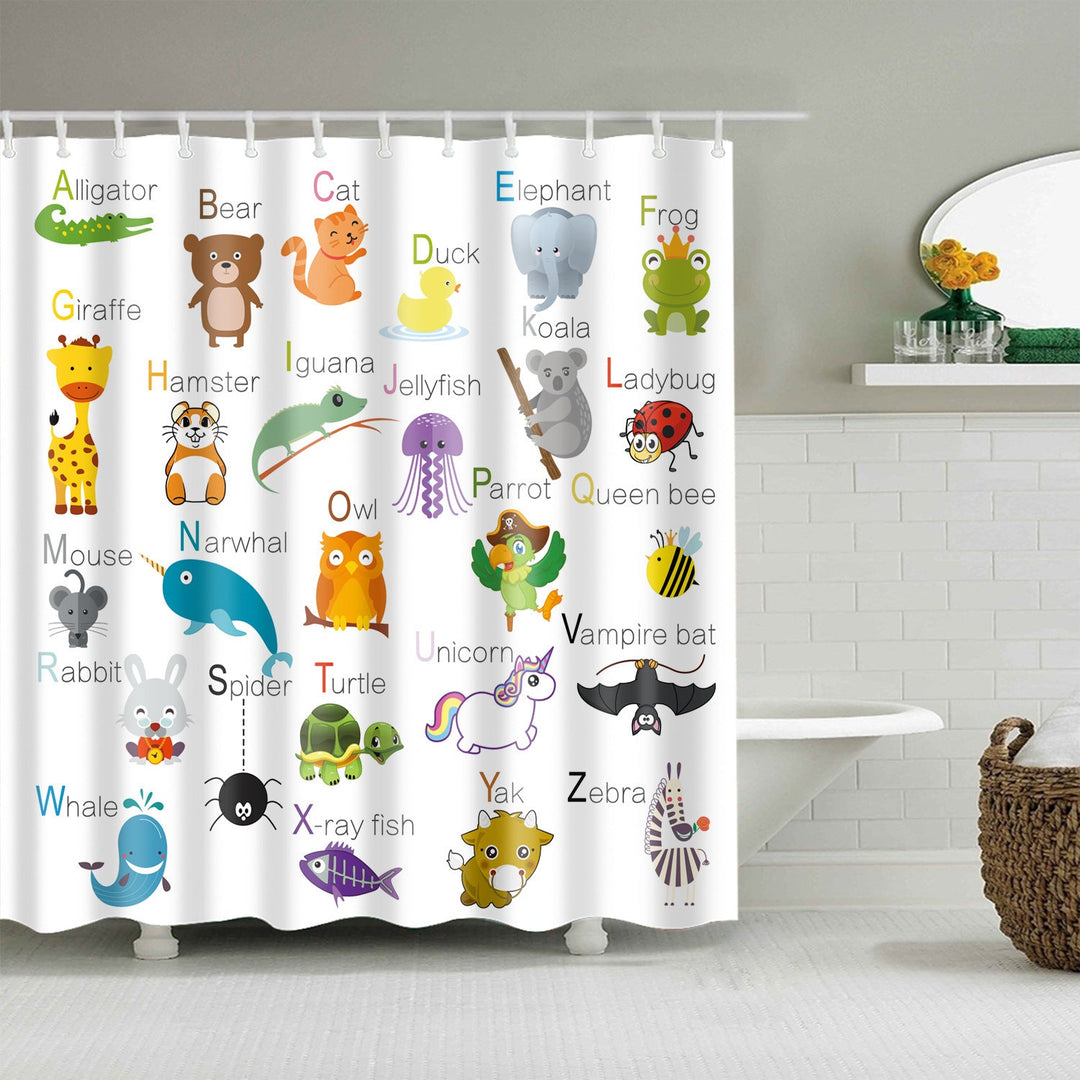 Floral Patterned Bathroom Shower Curtain Kalsten