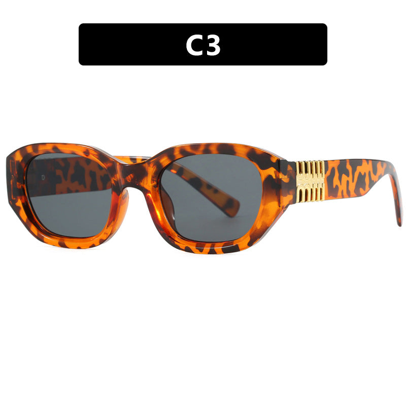 Women's fashionable sunglasses with unique, geometric design and elegant accents Kalsten