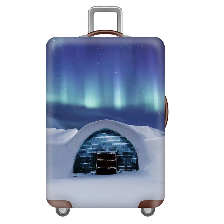 Unisex nan hard shell suitcase trolley with large landscape motif print and multidirectional wheels Kalsten