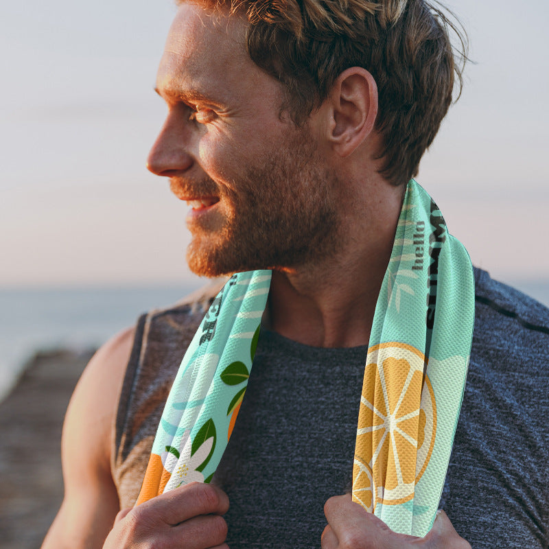 Sporty microfiber cloth with vibrant summer design Kalsten