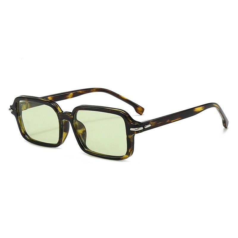 Women's fashionable square sunglasses with stylish plastic frame and blue lenses Kalsten