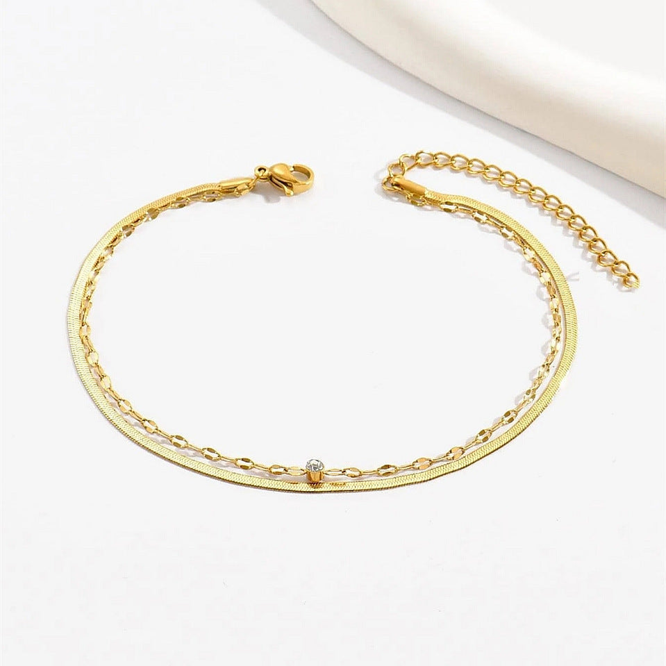 Sleek Minimalist Chain Anklet Kalsten
