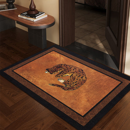 Artistic Elephant-Themed Welcome Mat Acalora