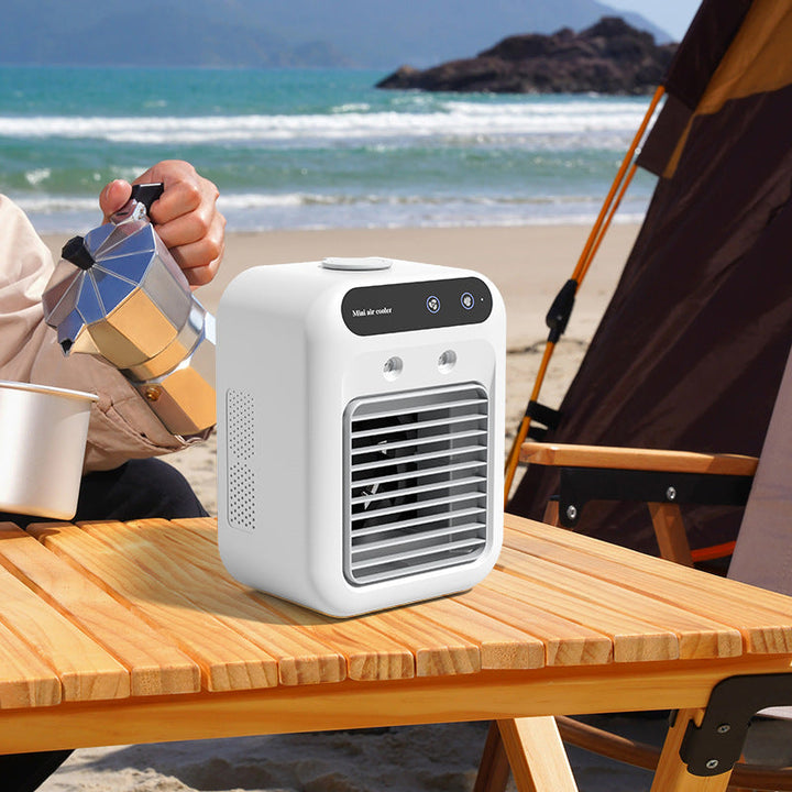 Unisex portable mini air cooler with USB operation and integrated evaporation function Kalsten