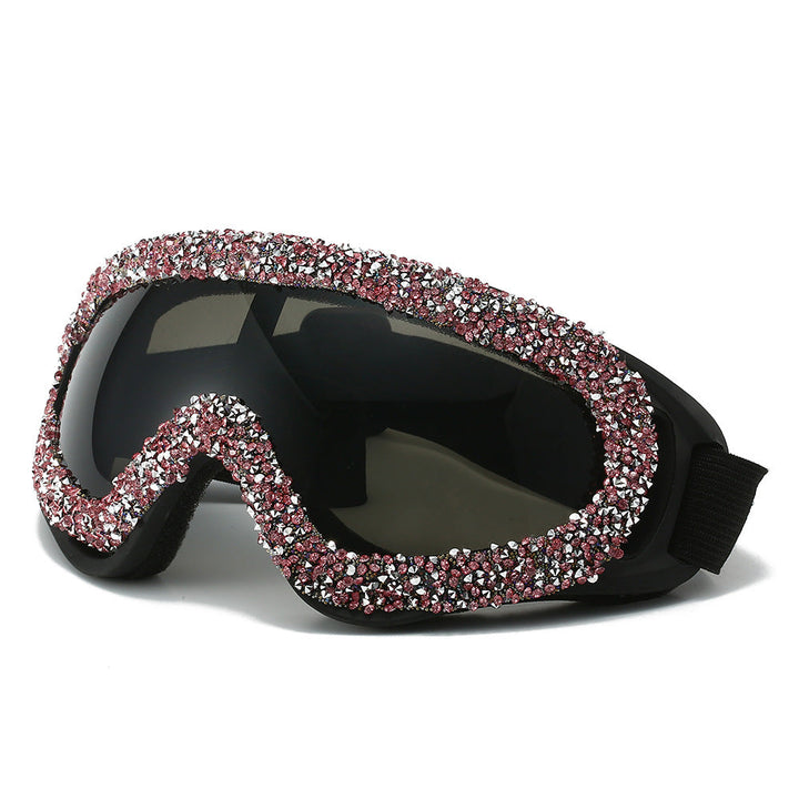 Ladies sporty ski goggles with glamorous crystal embellishments Kalsten