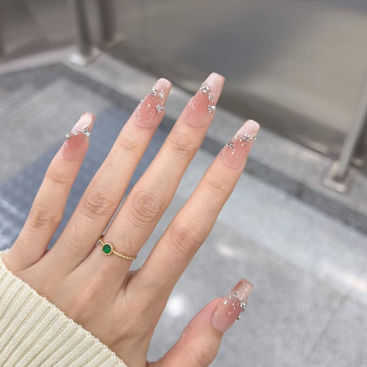 Premium Rhinestone-Embellished Press-On Nails Kalsten