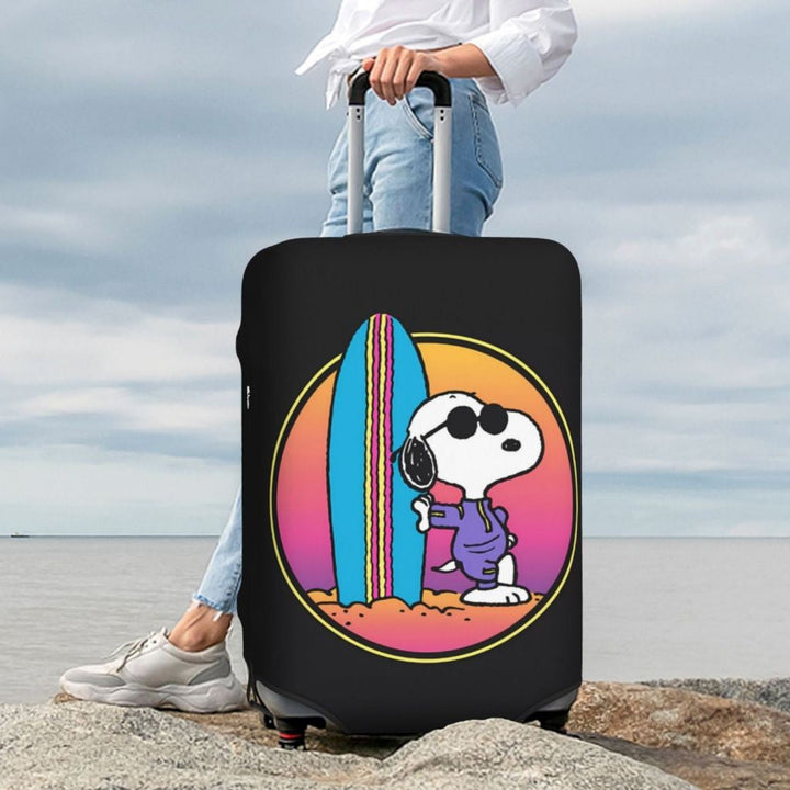 Unisex nano elastic suitcase cover with durable stretch material, zip opening and contrasting comic print Kalsten