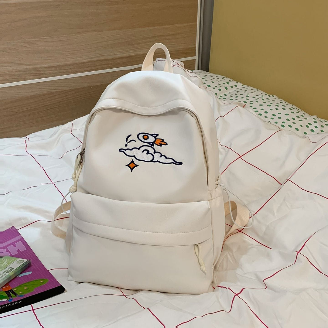 Fashionable backpack with artistic embroidery design Kalsten