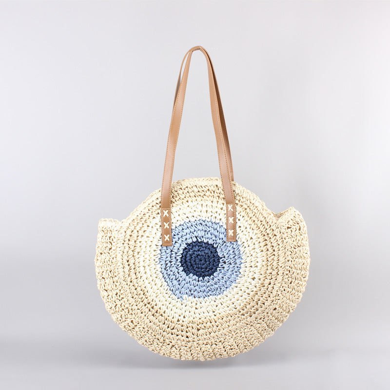 Round Basket Bag with Modern Design Kalsten