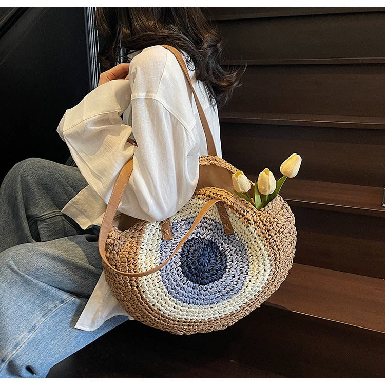 Hand-knotted basket bag with stylish design Kalsten