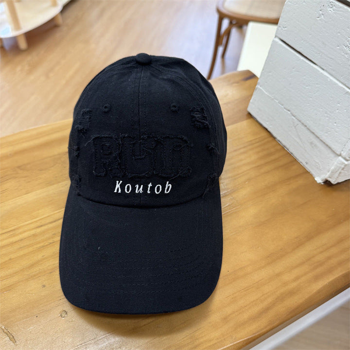 Men's Distressed Embroidered Baseball Cap Kalsten