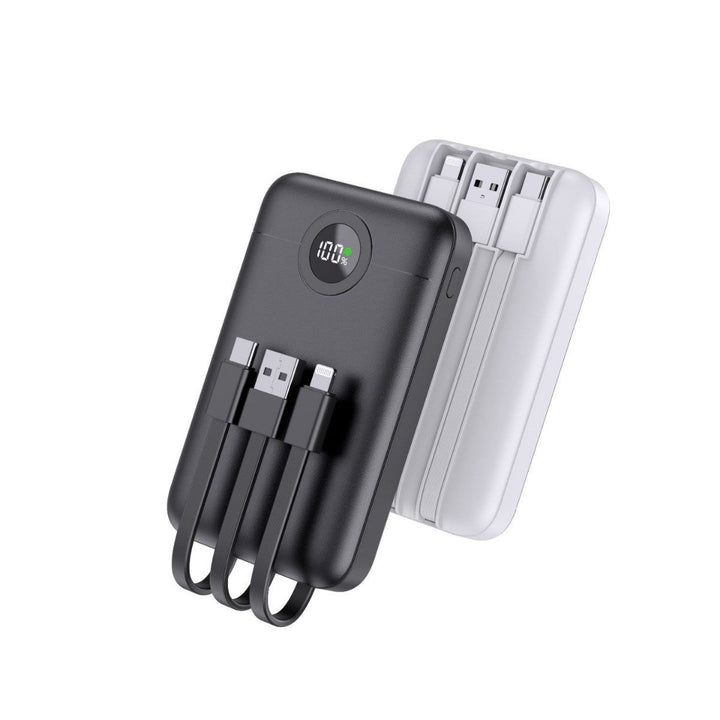 Portable power bank with intelligent cable management and LED charging status display Kalsten