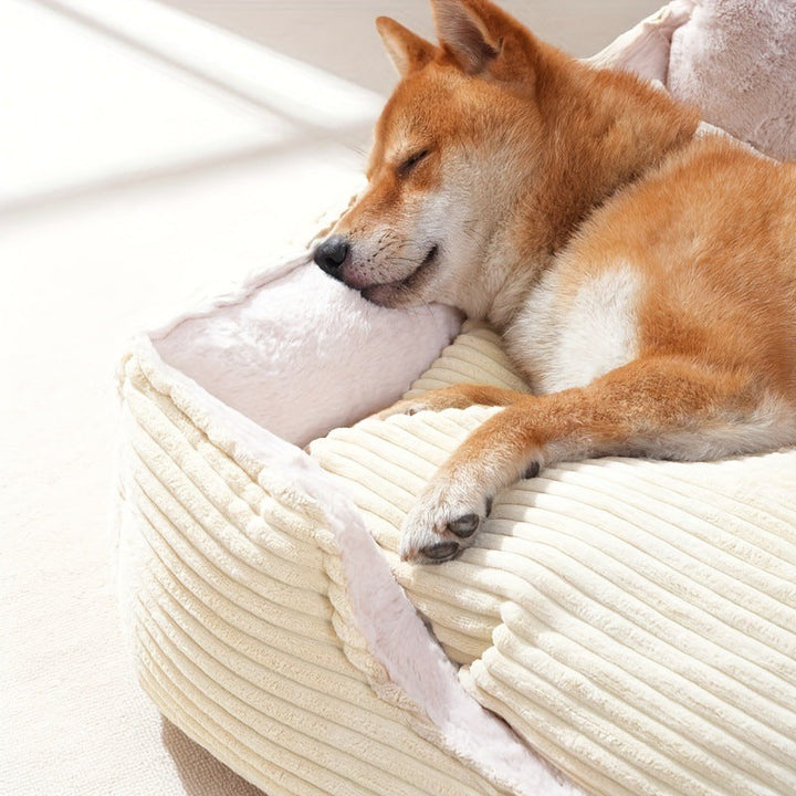 Plush Corduroy Dog Bed