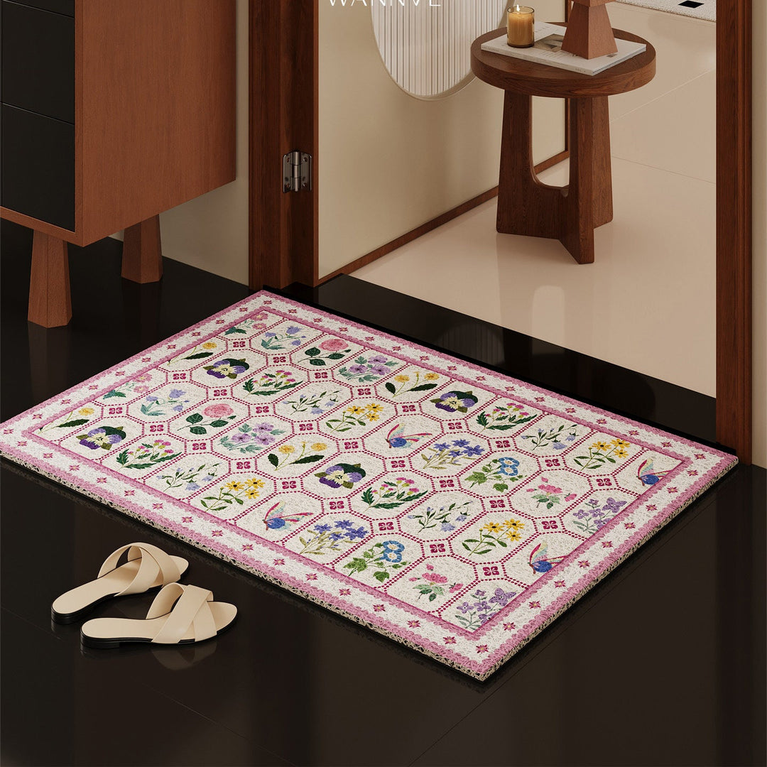 Decorative Floral Area Mat Kalsten