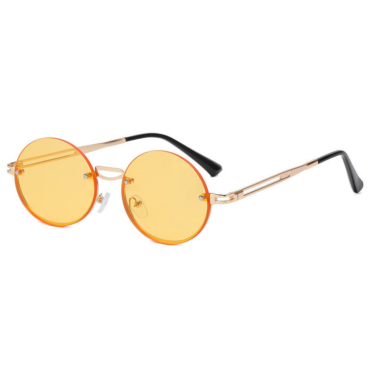 Women's round sunglasses with fine metal frame Kalsten